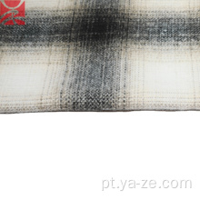 Verifique o tecido de lã xadrez de tweed para o sobretudo